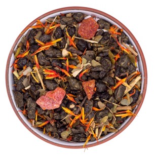 Чай зеленый ароматизированный "Земляника со сливками"